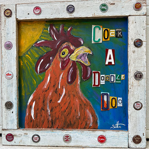 Scott McQueen 24x24 Cock A Doodle Doo WP2667 - Christopher Park
